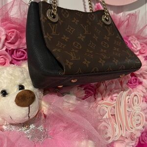 Louis Vuitton Black and Brown Monogram Shoulder Bag
